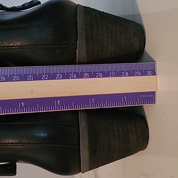 Frye Judith Black Leather Double Zips Stacked Heels Ankle Boots Booties Sz 6 - Picture 12 of 13